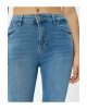 Dar Kesim Yüksek Bel Kot Pantolon Yıpratmalı Esnek Cepli Pamuklu - Carmen Skinny Jeans