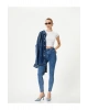 Dar Paça Skinny Kot Pantolon Cepli Yüksek Bel - Carmen Skinny Jeans