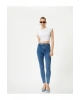 Dar Paça Skinny Kot Pantolon Cepli Yüksek Bel - Carmen Skinny Jeans