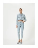 Dar Paça Skinny Kot Pantolon Cepli Yüksek Bel - Carmen Skinny Jeans