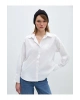 Düz Uzun Kollu Oversize Poplin Kadın Gömlek