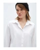 Düz Uzun Kollu Oversize Poplin Kadın Gömlek
