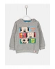 Erkek Bebek Gri Melanj D5P Sweatshirt