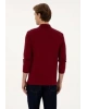 Erkek Bordo Basic Sweatshirt