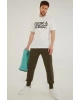 Erkek Haki Jogger Eşofman Alt