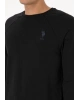 Erkek Regular Fit Bisiklet Yaka Siyah Basic Sweatshirt