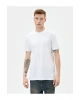 Erkek T-shirt 4sam10085hk Beyaz
