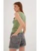 Fashion Friends Crop Atlet Haki