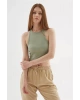 Fashion Friends Crop Atlet Haki