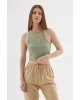Fashion Friends Crop Atlet Haki