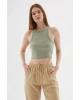 Fashion Friends Crop Atlet Haki