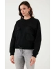 Fashion Friends Pamuk Karışımlı Regular Fit Bisiklet Yaka Cepli Sweat SWEAT 2