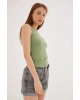 Fashion Friends Slim Fit Halter Yaka Fitilli Atlet ATLET