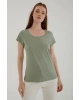 Havuz Yaka T-shirt Mint