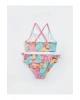 LCW Kids Turuncu Hızlı Kuruyan Baskılı Kız Çocuk Bikini