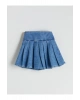 Indigo Basic Pileli Kız Çocuk Jean Etek