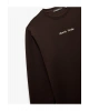 İşleme Detaylı Uzun Kollu Bisiklet Yaka Sweatshirt