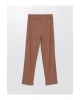 Kadın Beli Lastikli Düz Pantolon