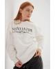 Kadın Ekru Sweatshirt - 25ke21000082