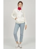 Kadın Kapüşonlu Sweatshirt 5370374 Ekru