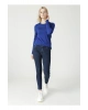 Kadın Koyu Mavi Denim Pantolon