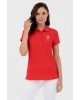 Kadın Polo Yaka Armalı T-shirt 1567889 Kırmızı