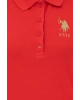 Kadın Polo Yaka Armalı T-shirt 1567889 Kırmızı