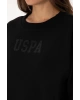 Kadın Siyah Bisiklet Yaka Basic Sweatshirt