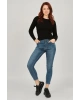 Kadın Yüksek Bel Jean Pantolon 5370693 Mavi