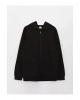 Kapüşonlu Basic Uzun Kollu Kız Çocuk Fermuarlı Sweatshirt