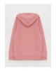 Kapüşonlu Basic Uzun Kollu Kız Çocuk Fermuarlı Sweatshirt