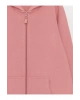 Kapüşonlu Basic Uzun Kollu Kız Çocuk Fermuarlı Sweatshirt