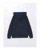 Kapüşonlu Basic Uzun Kollu Kız Çocuk Fermuarlı Sweatshirt (W4)
