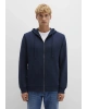 Kapüşonlu Fermuarlı Lacivert Sweatshirt