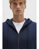 Kapüşonlu Fermuarlı Lacivert Sweatshirt