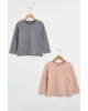 Kız Çocuk Mat Pembe Flk T-Shirt