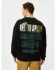 Koton 4wam70394mk Erkek Sweat Siyah