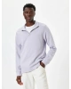 KOTON Basic Pamuklu Yarım Fermuarlı Sweatshirt