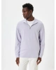 KOTON Basic Pamuklu Yarım Fermuarlı Sweatshirt