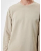 KOTON Bisiklet Yaka Sweatshirt Basic Uzun Kollu Pamuklu İnterlok Kumaş