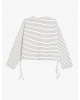 KOTON Crop Sweatshirt Yanları Bağlama Detaylı Bisiklet Yaka Rahat Kalıp