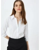 KOTON Klasik Yaka Uzun Kollu Slim Fit Gömlek
