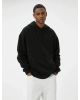 KOTON Oversize Sweatshirt Kapşonlu Basic Uzun Kollu Kanguru Cep Detaylı Şardonlu