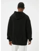 KOTON Oversize Sweatshirt Kapşonlu Basic Uzun Kollu Kanguru Cep Detaylı Şardonlu