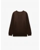 KOTON Pamuklu Uzun Kollu Şardonlu Bisiklet Yaka Erkek Basic Sweatshirt