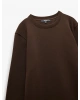 KOTON Pamuklu Uzun Kollu Şardonlu Bisiklet Yaka Erkek Basic Sweatshirt