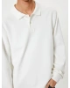 Koton Polo Yaka Sweatshirt Basic Düğmeli Pamuklu İnterlok Kumaş