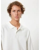 Koton Polo Yaka Sweatshirt Basic Düğmeli Pamuklu İnterlok Kumaş