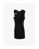 Koton Slim Fit Kolsuz Bisiklet Yaka Metal Aksesuarlı Mini Elbise