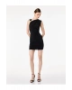 Koton Slim Fit Kolsuz Bisiklet Yaka Metal Aksesuarlı Mini Elbise